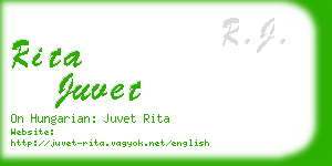 rita juvet business card